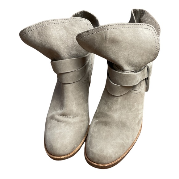 UGG Taupe Elora Suede Ankle Booties Size 8 - Picture 2 of 12